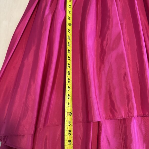 VTG Alfred Angelo Dress Small 80s Hot Pink Satin Bridesmaid Prom USA Union Made - Picture 14 of 16